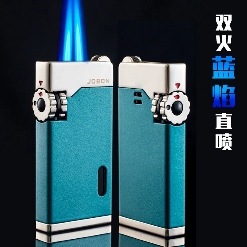 中邦充气款砂轮直冲蓝焰双直冲打火机礼盒装