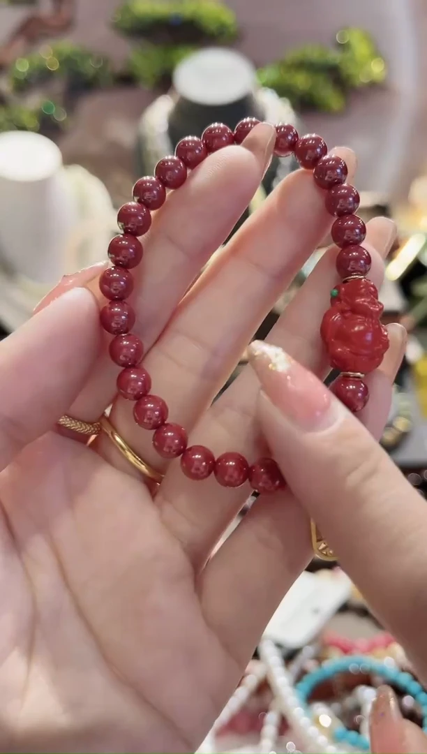 【闪购商品】玛瑙/玉髓手链未镶嵌朱砂才才手链24