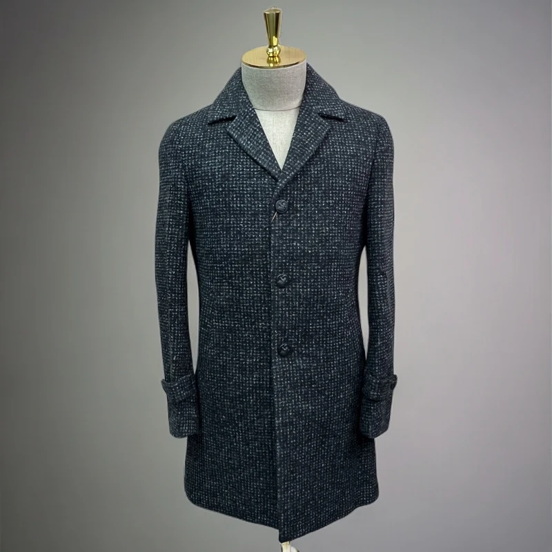 MINGSHIDAN/佲仕丹秋冬针织羊毛半大衣＆西服领