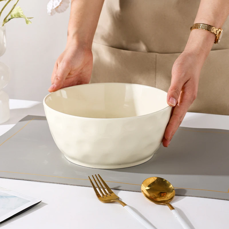 芬利兰【1个装】釉下彩石纹1个大汤碗家用陶瓷-YW