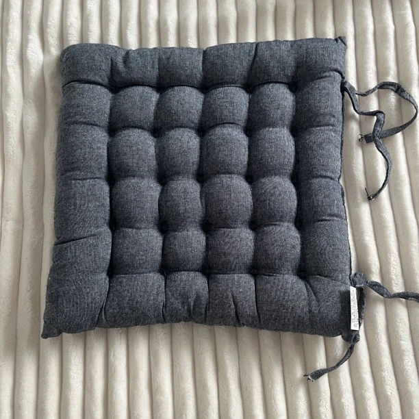 约40x40 蓝色棉质豆腐坐垫 发一对