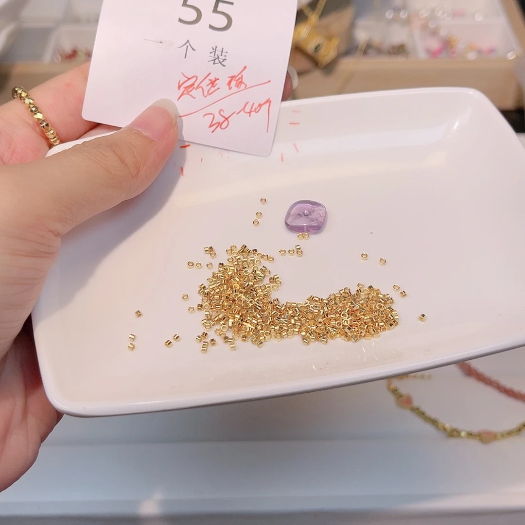 紫晶珠宝半成品银S925镀金镶嵌55