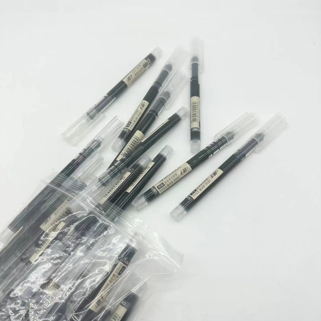 【A19】杂款笔杆款式不挑直液式全针管中性黑笔