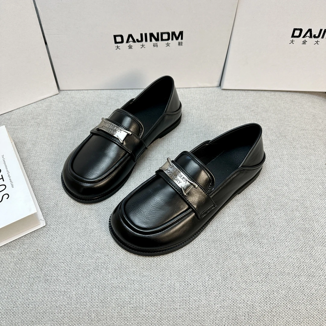 DAJINDM大码女鞋40-43英伦风小皮鞋单鞋