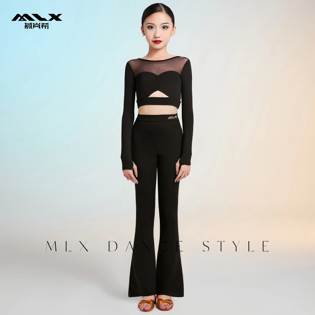 慕岚希【8168上衣/300裤装】儿童拉丁舞练功服套装