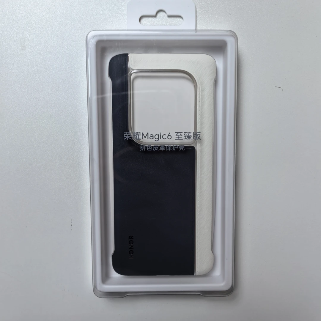 99新 honor/荣耀 Magic6至臻版拼色皮革保护套手机壳半包防摔