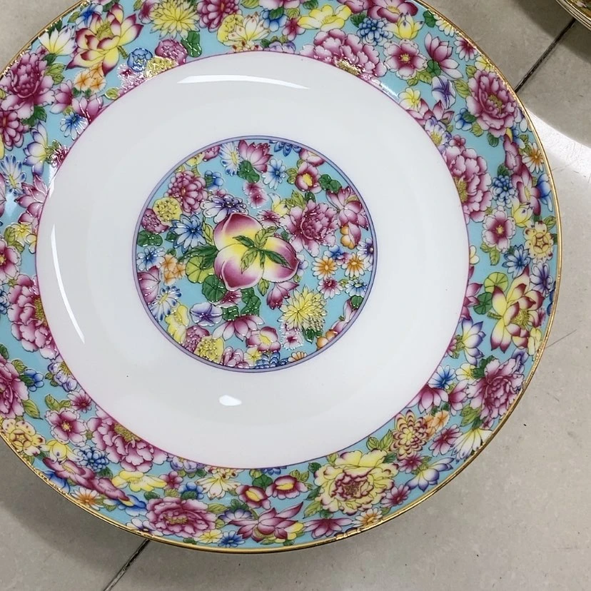 【闪购商品】陶瓷盘琳*6中国红