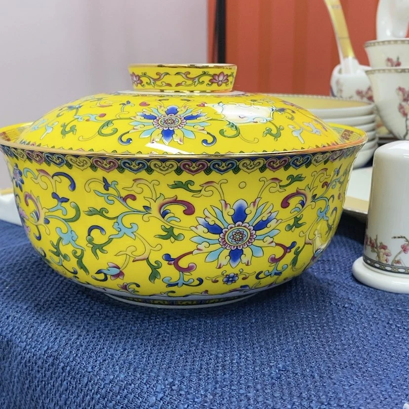 【闪购商品】陶瓷碗黄色，和合