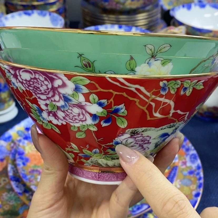 【闪购商品】陶瓷碗16厘米2红2绿