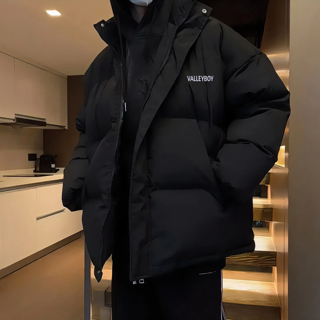 冬季棉服男士外套潮流宽松冬装加厚保暖港风学生帅气立领面包服