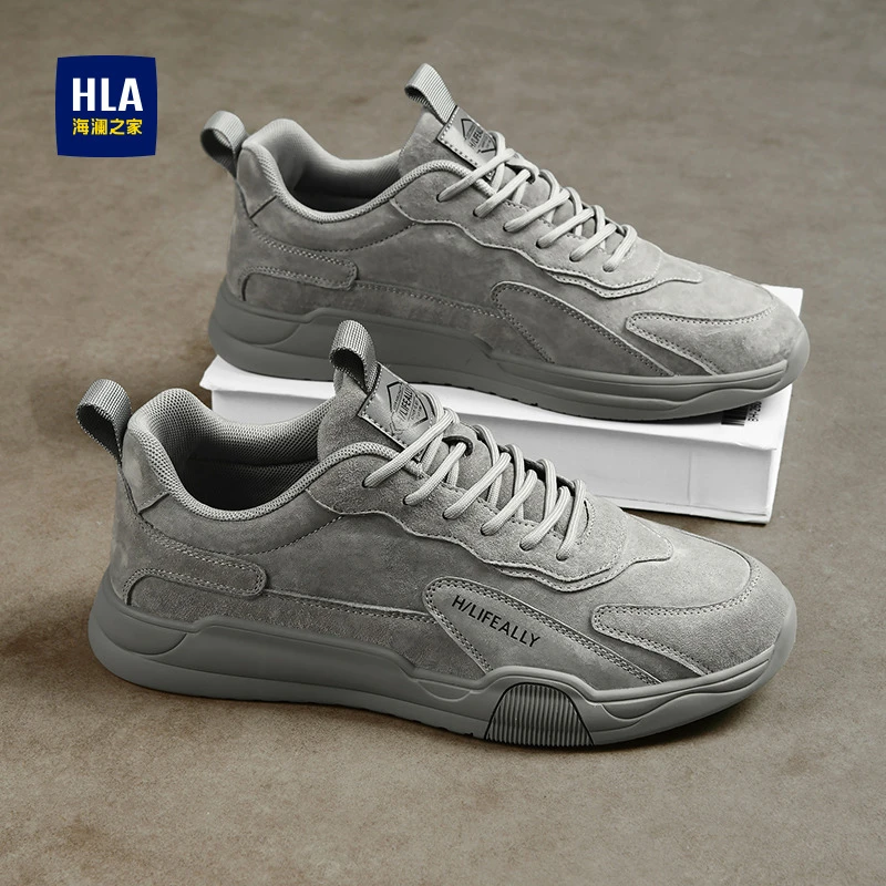 HLA/海澜之家男鞋潮流百搭休闲跑步鞋男士户外运动防滑鞋小白鞋