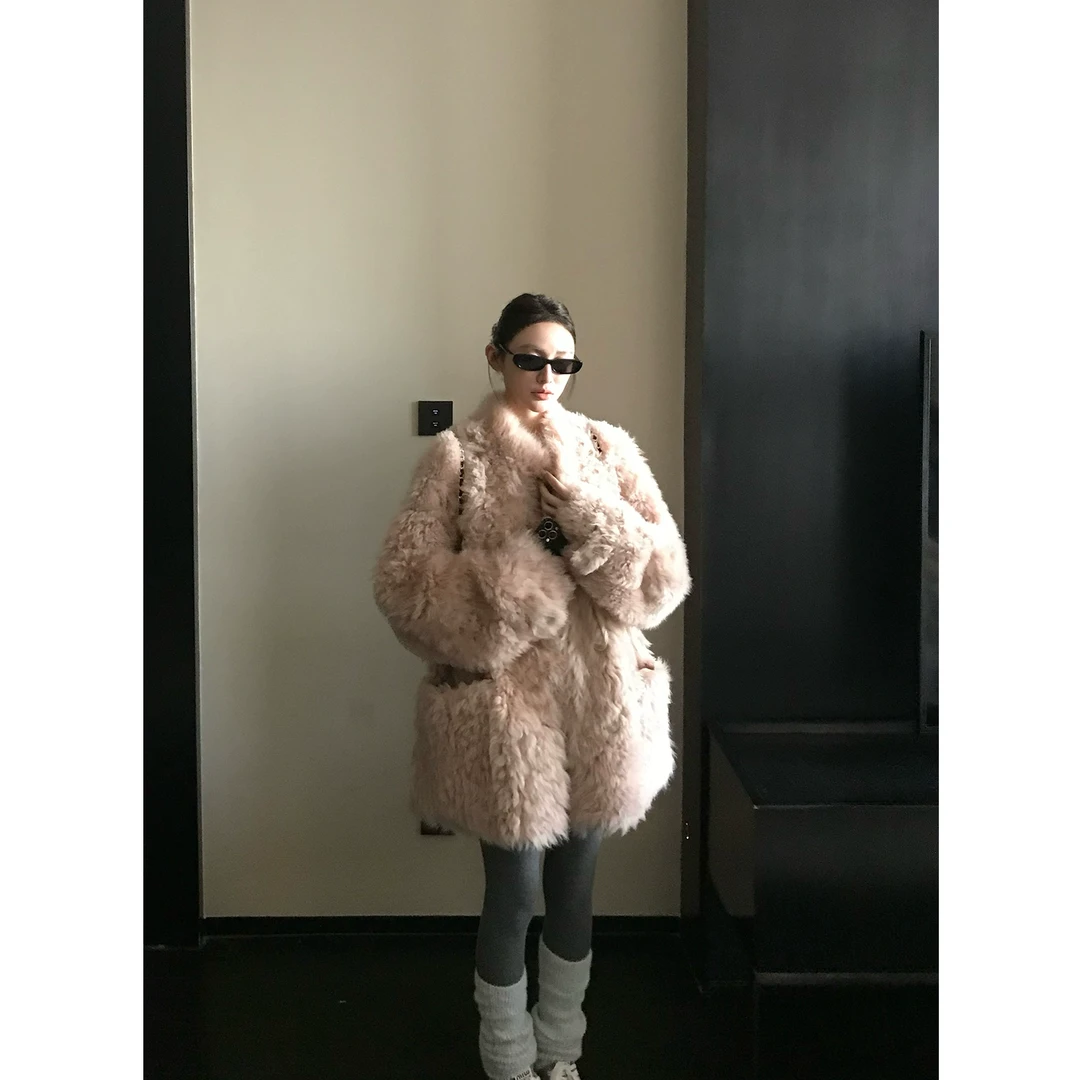 现货·COCO皮草【人生托卡】御寒进口托斯卡纳羊毛半卷皮毛一体皮草