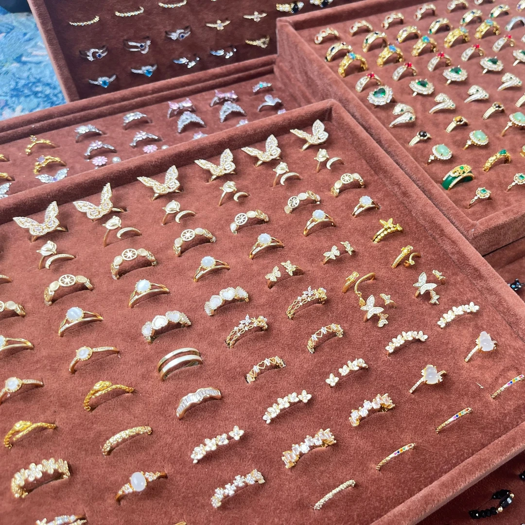 铜合金戒指 麦麦戒指复古高级感戒指中古气质小众设计