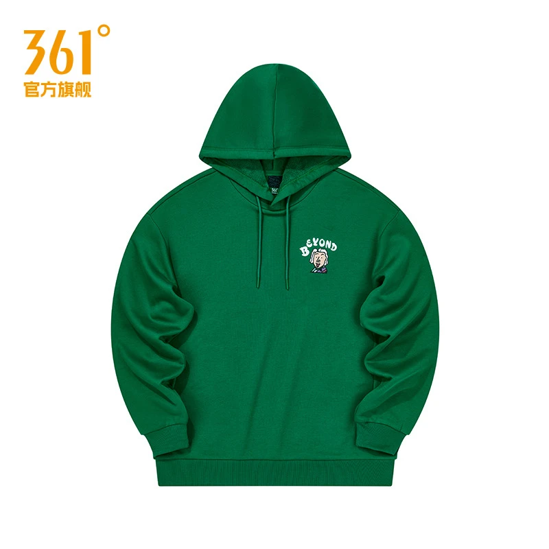 361°运动卫衣男女同款2024春季连帽套头卫衣宽松652346801