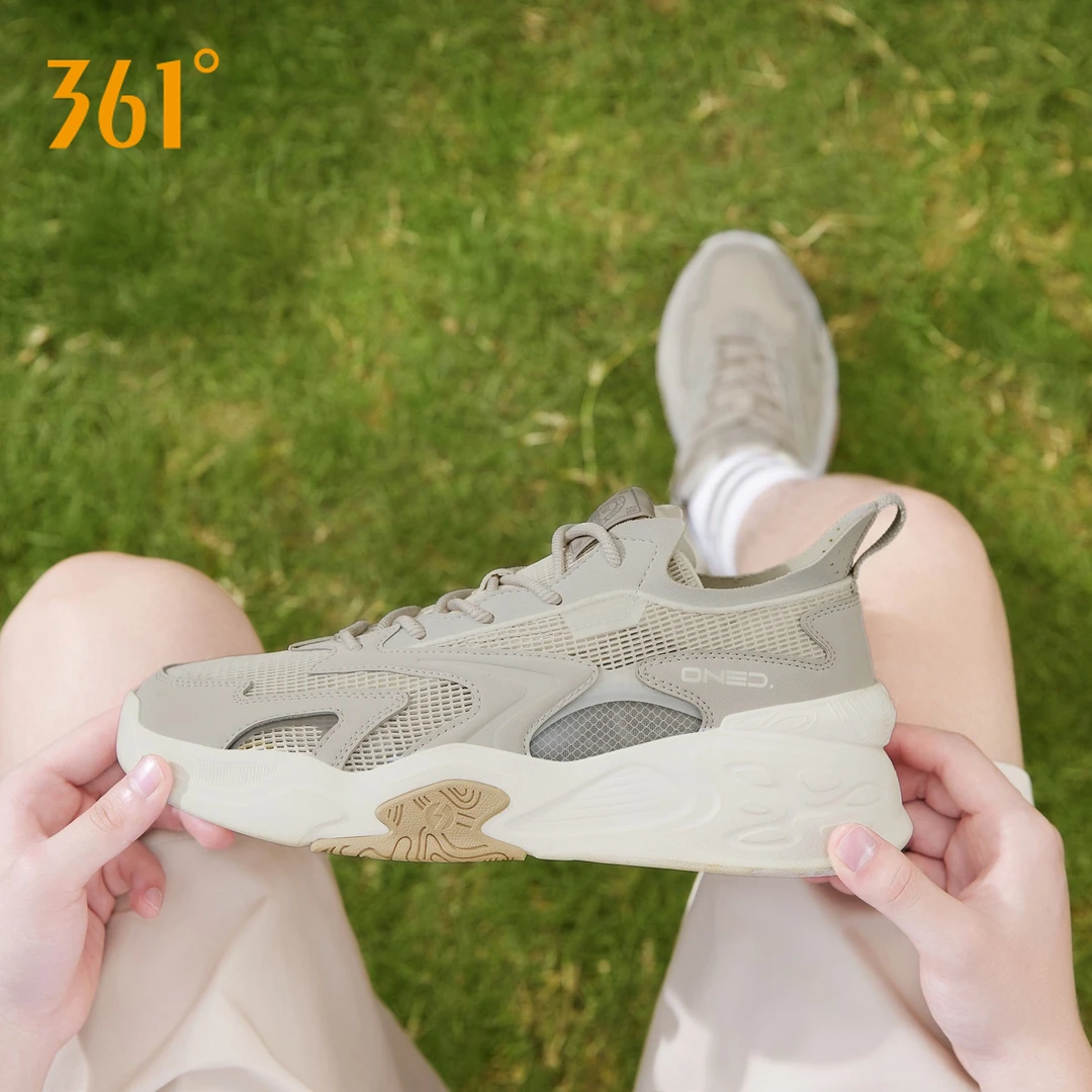 361°【锦程】运动鞋2024年夏季情侣时尚复古厚底低帮百搭潮流网面