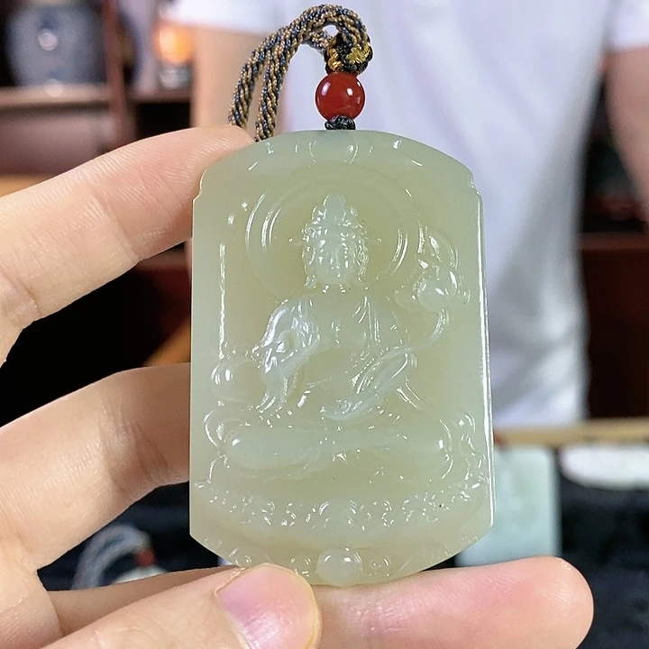 【闪购商品】和田玉吊坠双面雕未镶嵌