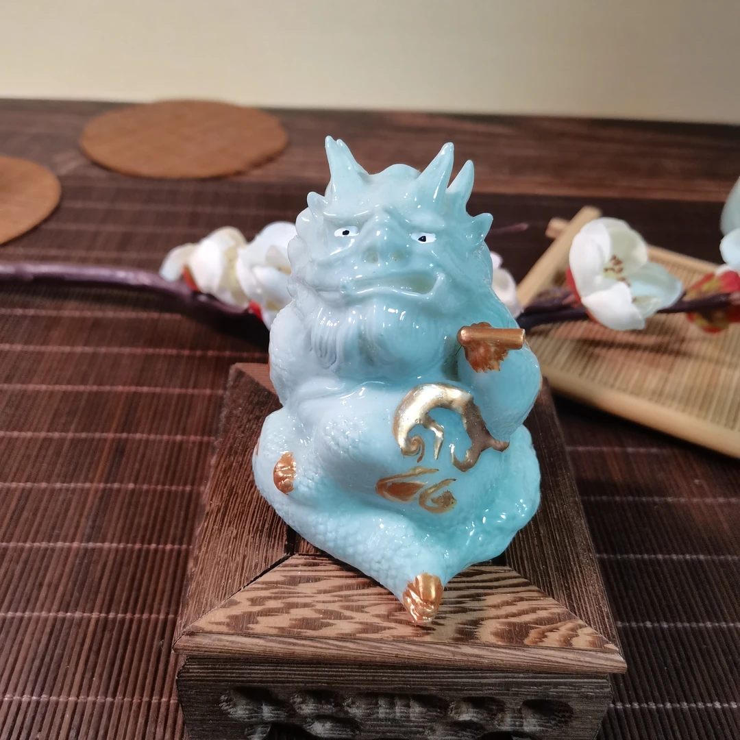 鬼迷日眼麒麟瑞兽摆件