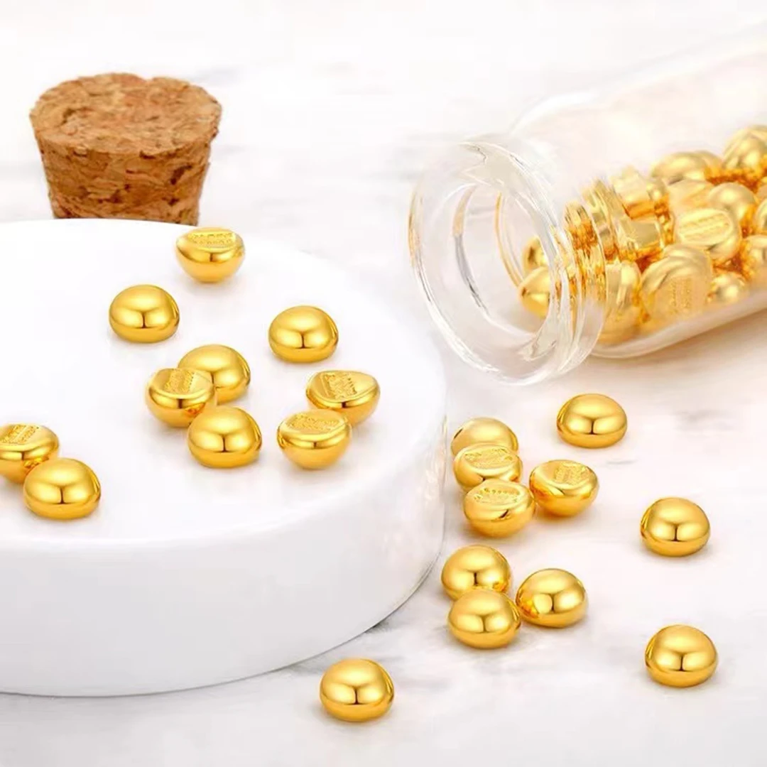 粉丝专享1g足金9999金豆豆,储钱豆攒金豆多样性发一-多退少补