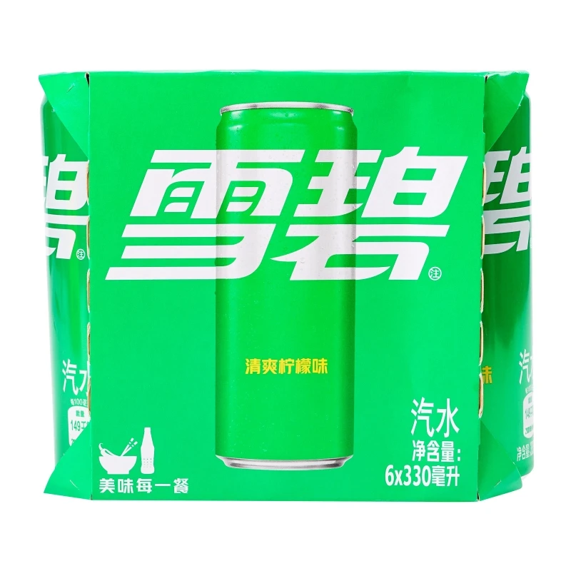 雪碧柠檬味汽水摩登罐330mL*6