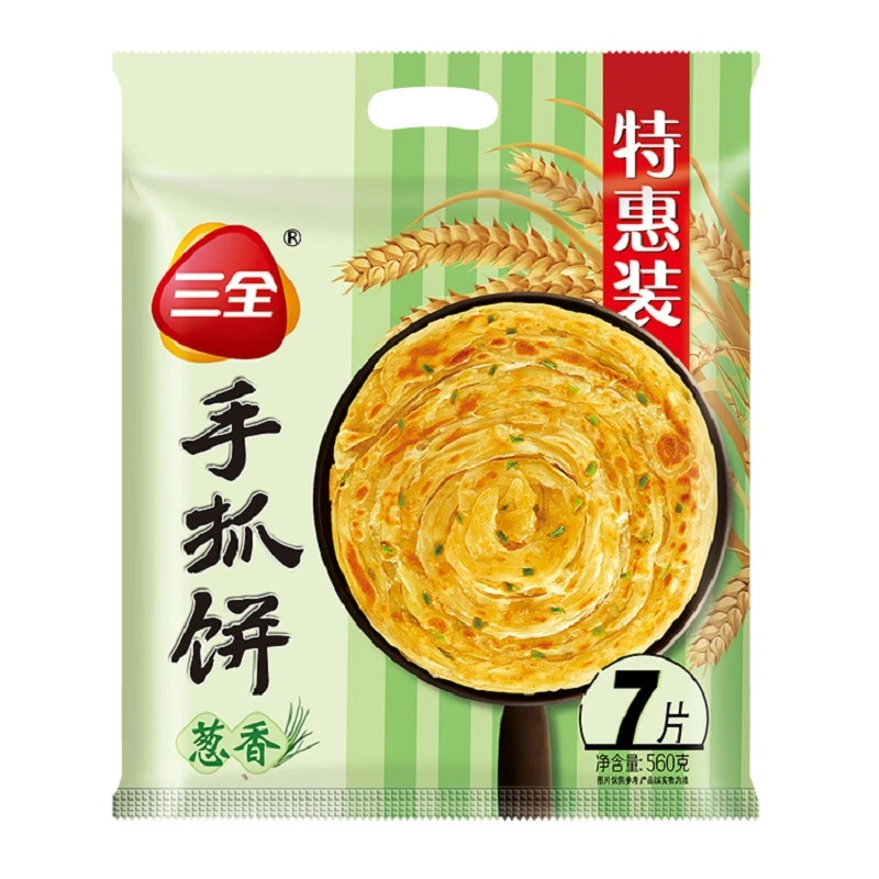 三全三全葱香手抓饼560g