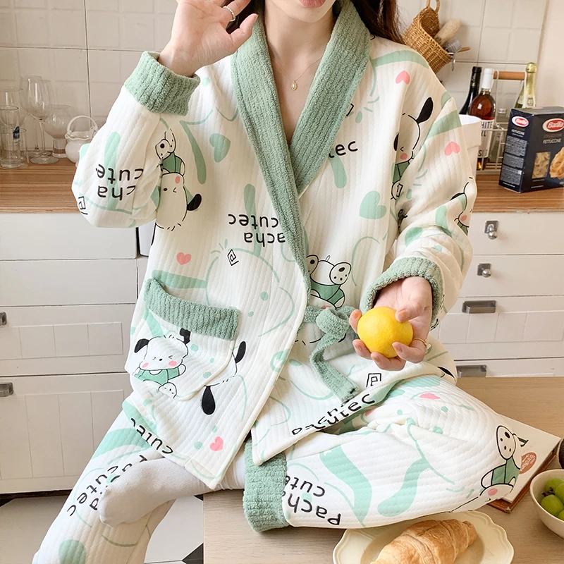 【冬季空气棉】月子服秋冬产后哺乳12-1-3月孕妇睡衣家居服