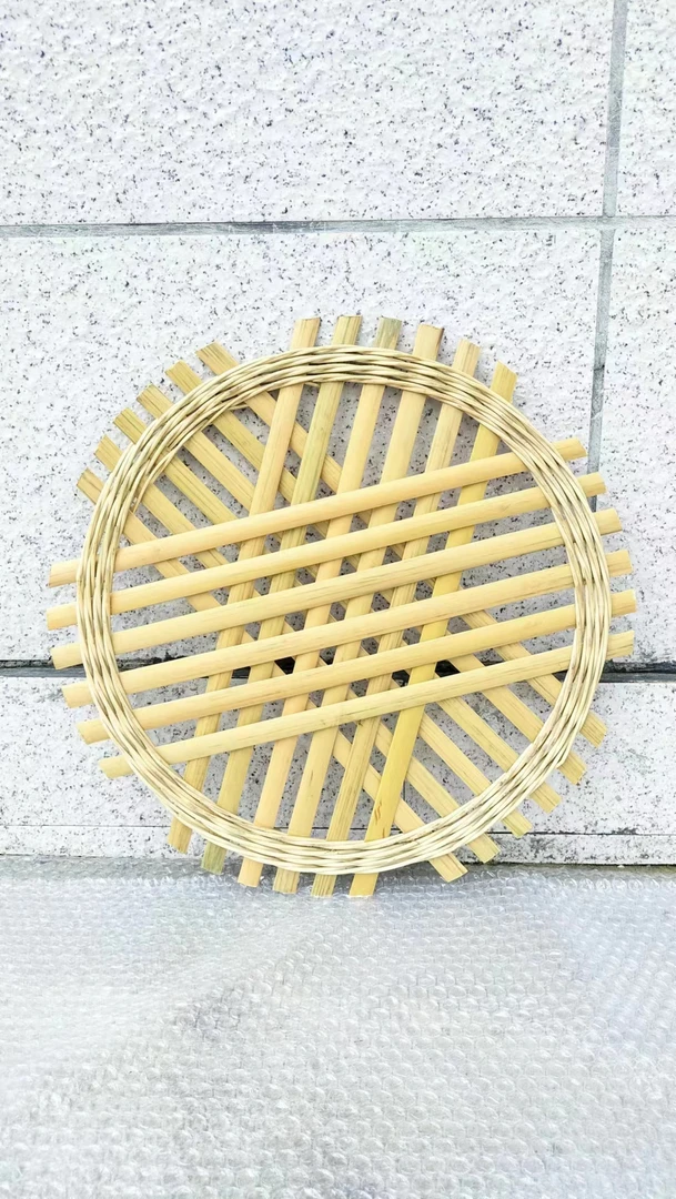 纯手工制作纯竹编蒸垫子
