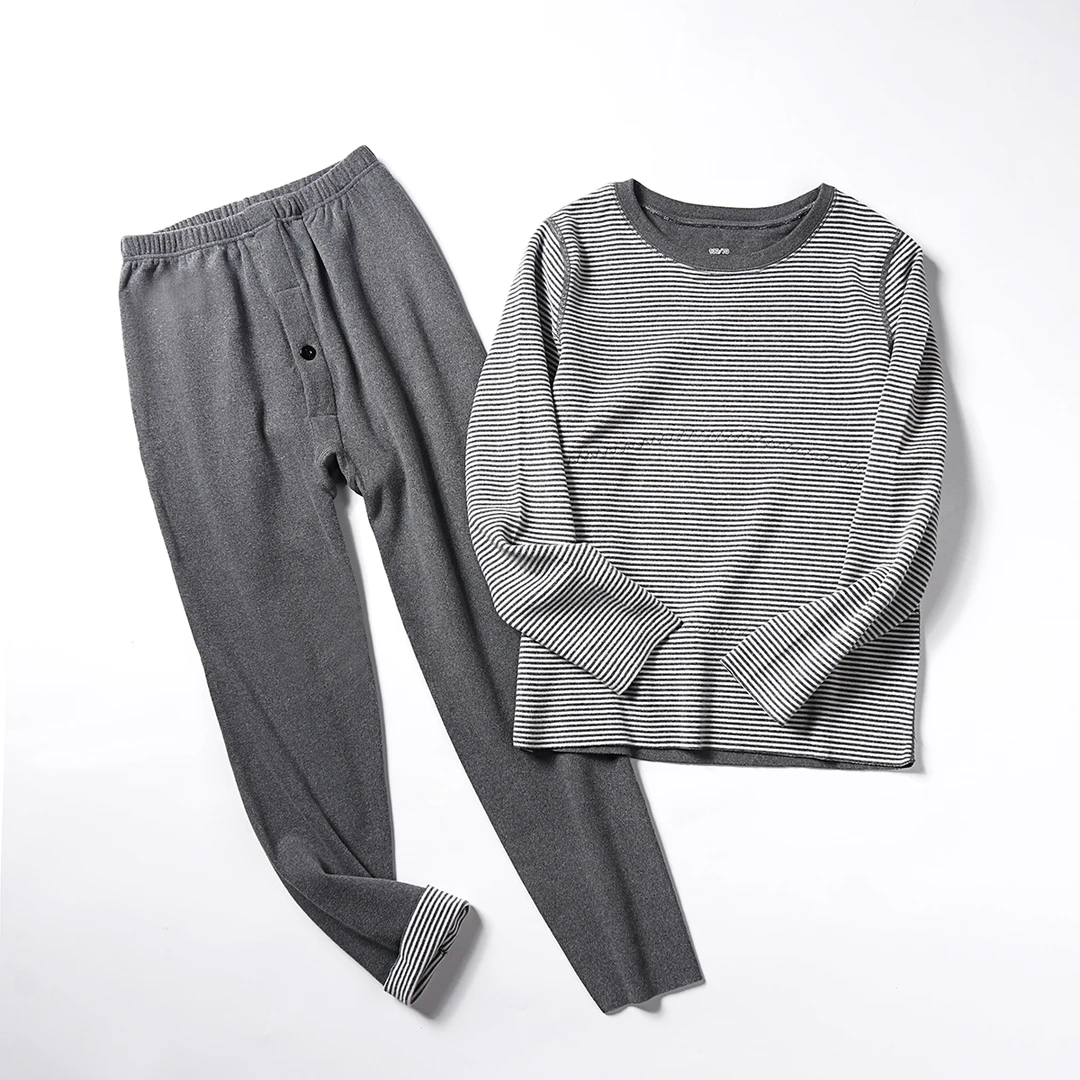 【硬货哥】【优+少年】男女童经典条纹暖肤蓄热内衣套装231255/231256