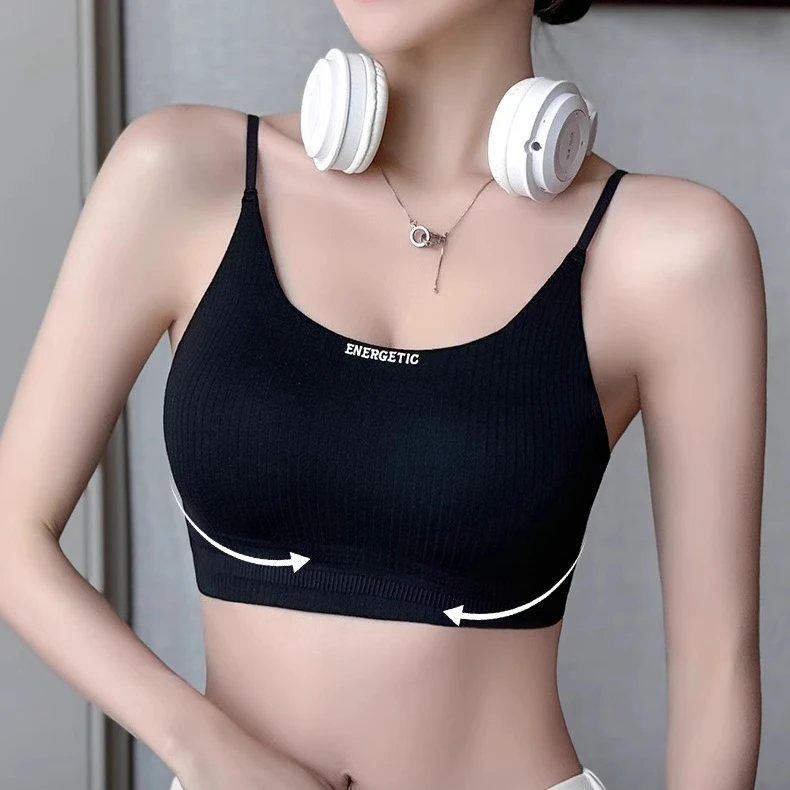 内衣女小胸聚拢运动背心文胸2024新款爆款细肩带健身美背吊带瑜伽