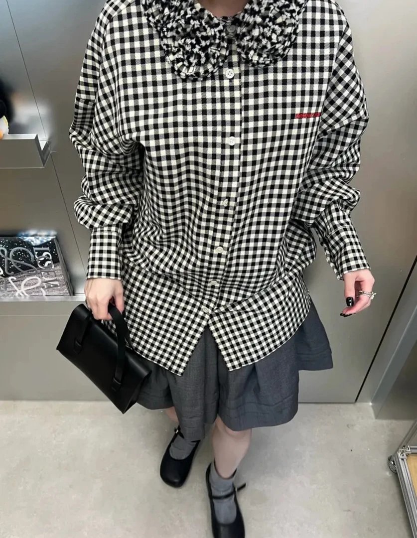 【11 Studio】sst可拆花朵宽松衬衫长袖