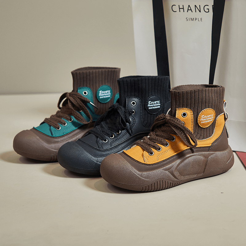 2023秋季新款韩版高帮学生高帮厚底休闲鞋街拍小白鞋女XT96//ZRR