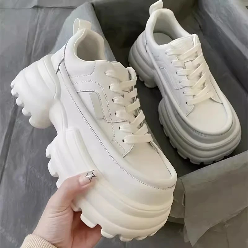 2025夏季新款粉色小白鞋女休闲百搭运动鞋厚底透气女鞋9118//CL