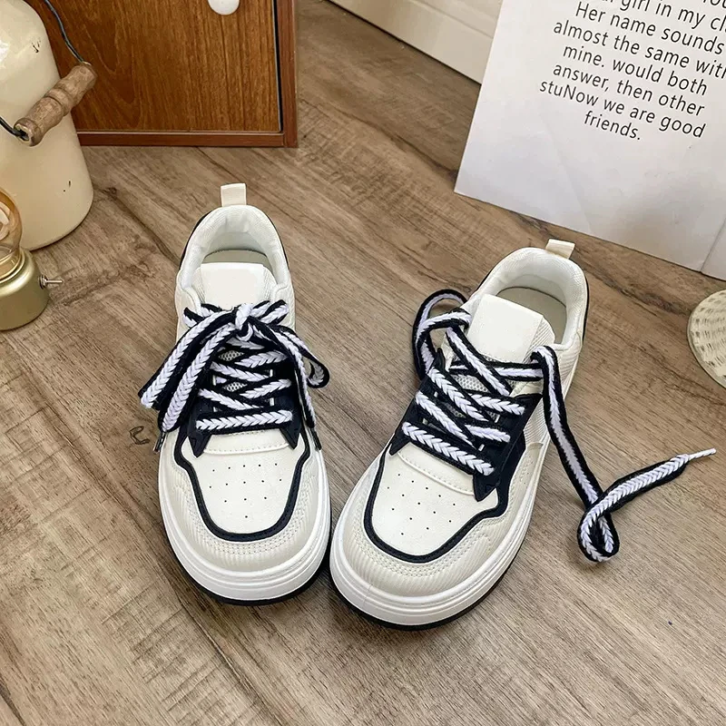 2025夏季新款学生韩版ins潮百搭厚底女板鞋鞋休闲鞋小白鞋B-15//C
