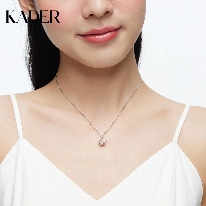 KADER/卡蒂罗 坠链均925银 流光幻彩项链女甜妹小众精致闺蜜礼物