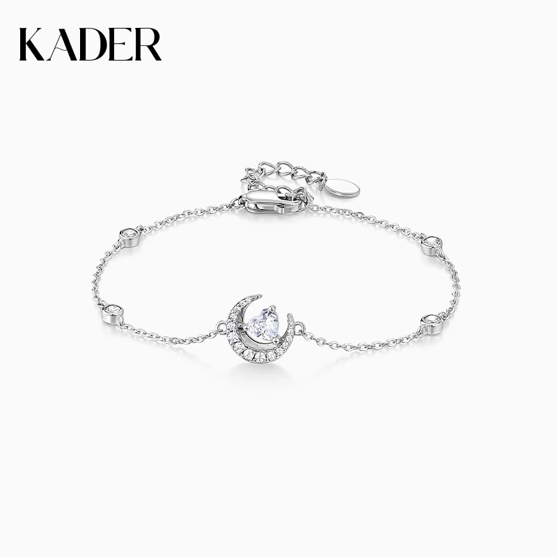 KADER/卡蒂罗 925银手链 心月手链轻奢小众设计款送闺蜜百搭时尚