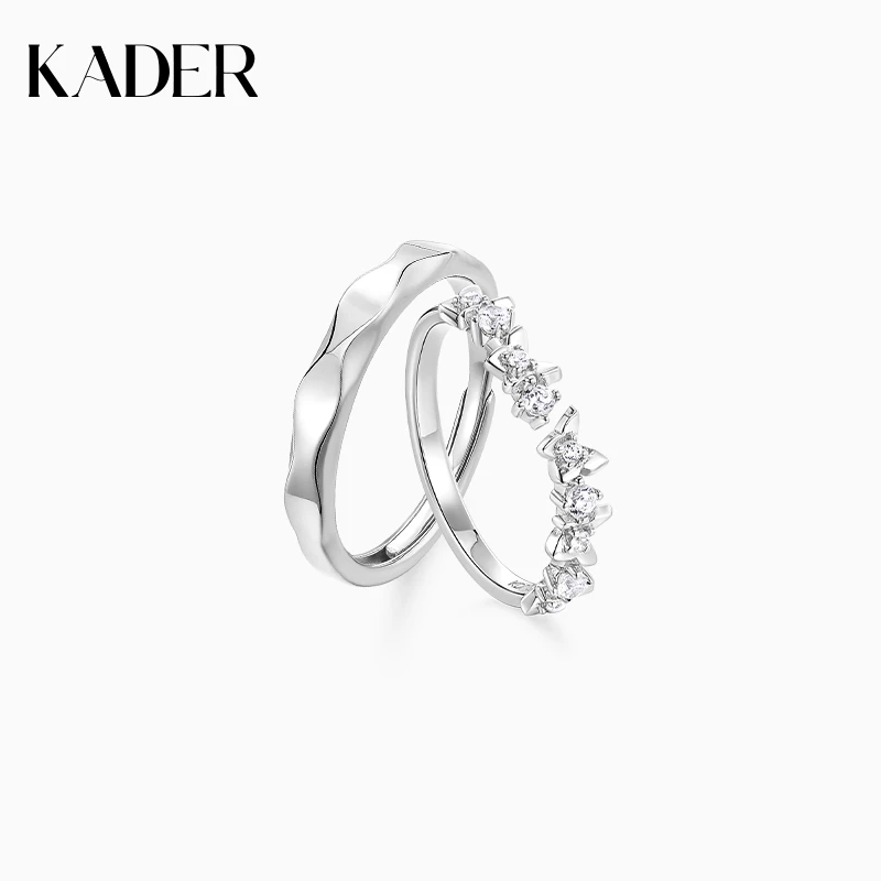 KADER/卡蒂罗 925银戒指 蝴蝶恋语情侣对戒戒指小众设计经典百搭