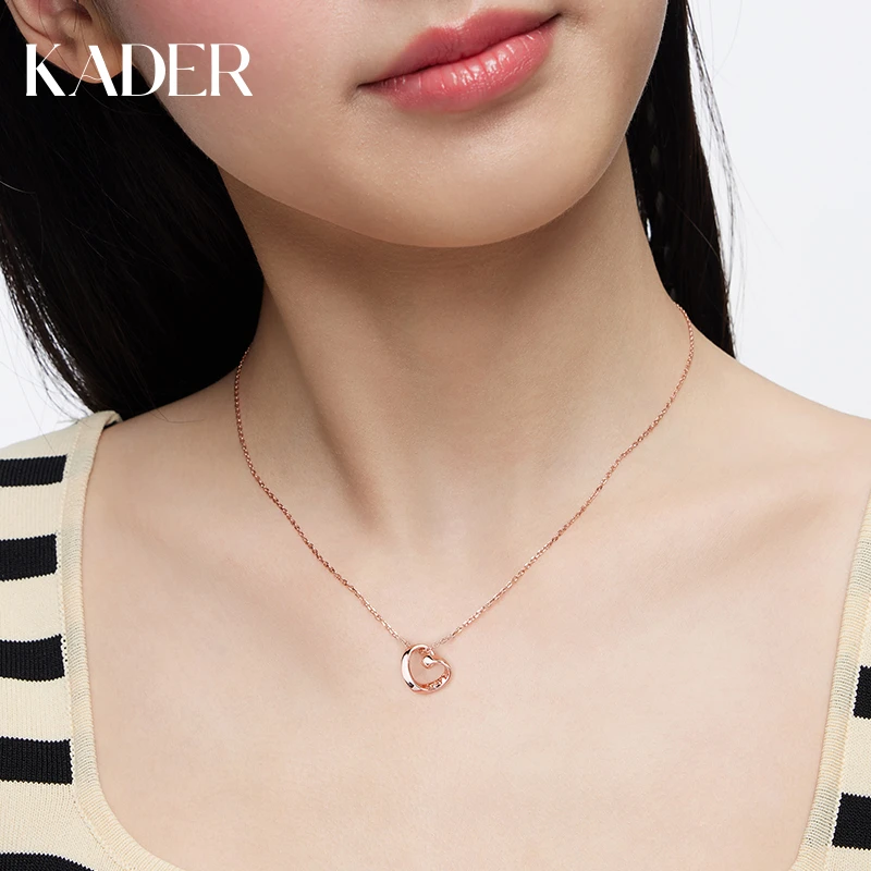 KADER/卡蒂罗 坠链均925银 宠爱之心项链女灵动甜美百搭小众设计