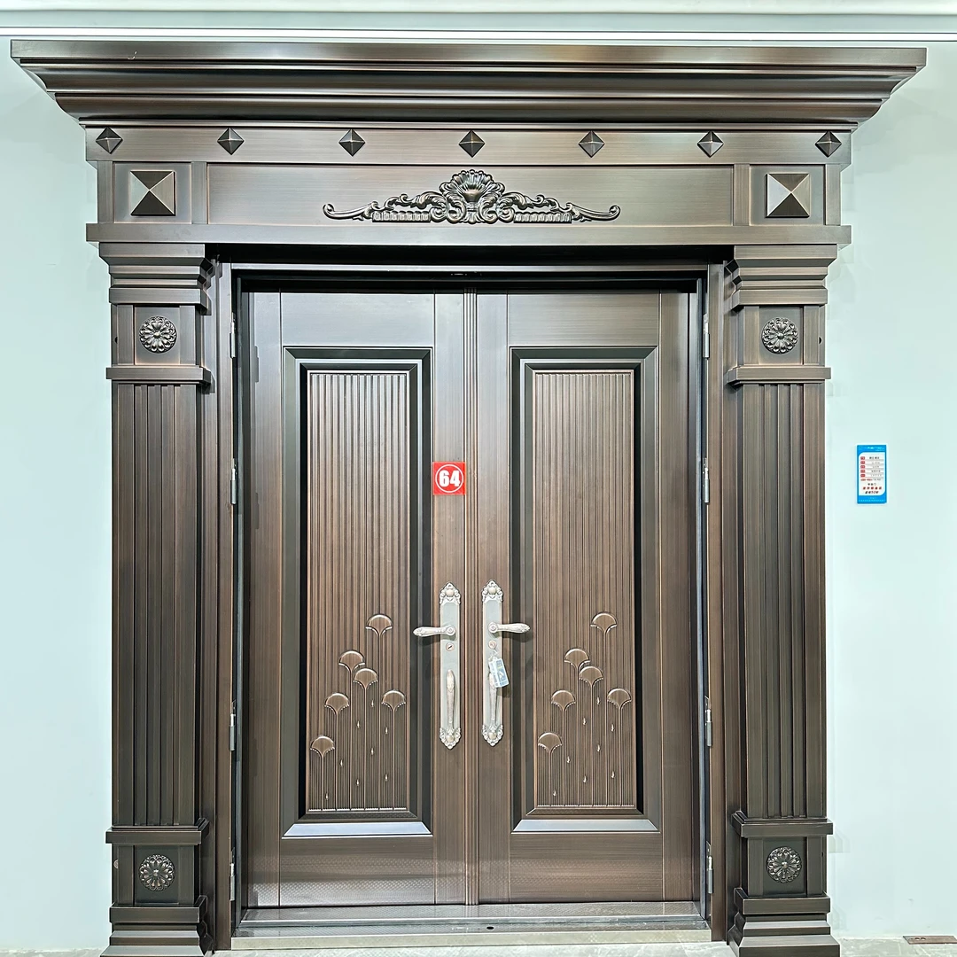 别墅大门64号钛镁合金材质大门+别墅大门定制+对开门意向卡非实物