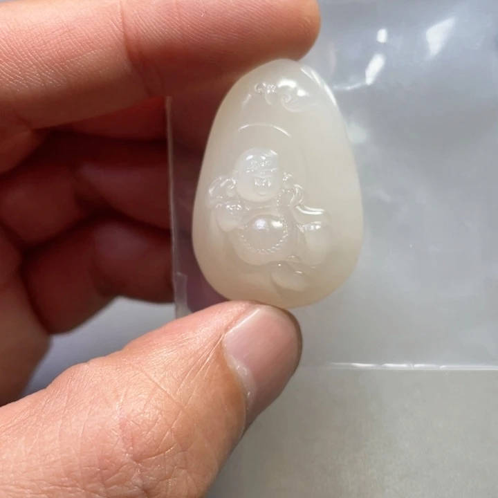 和田玉吊坠(不含链)未镶嵌健**祥