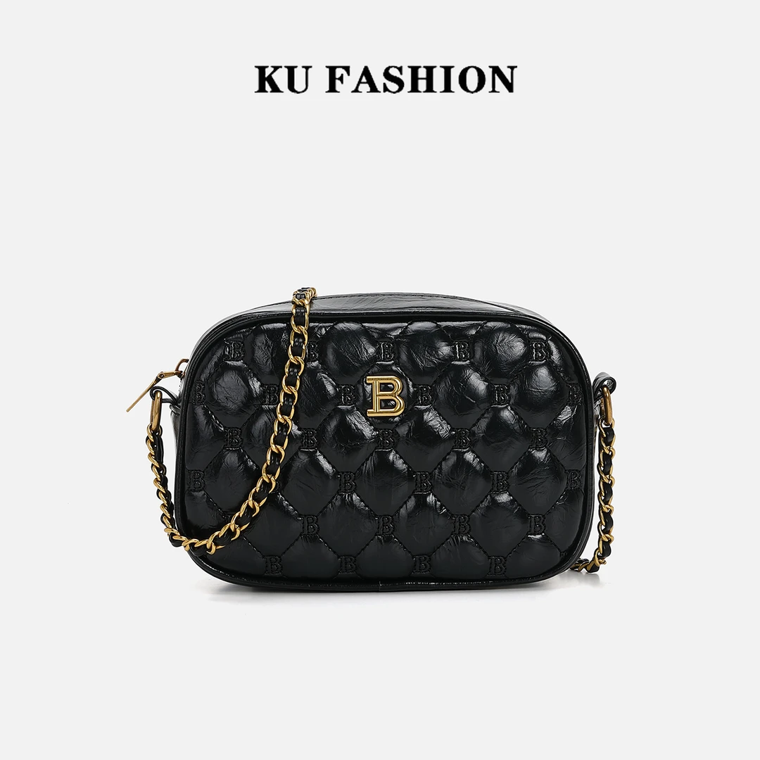 KU/FASHION 2024新款菱格小香风相机包潮流链条单肩斜挎包