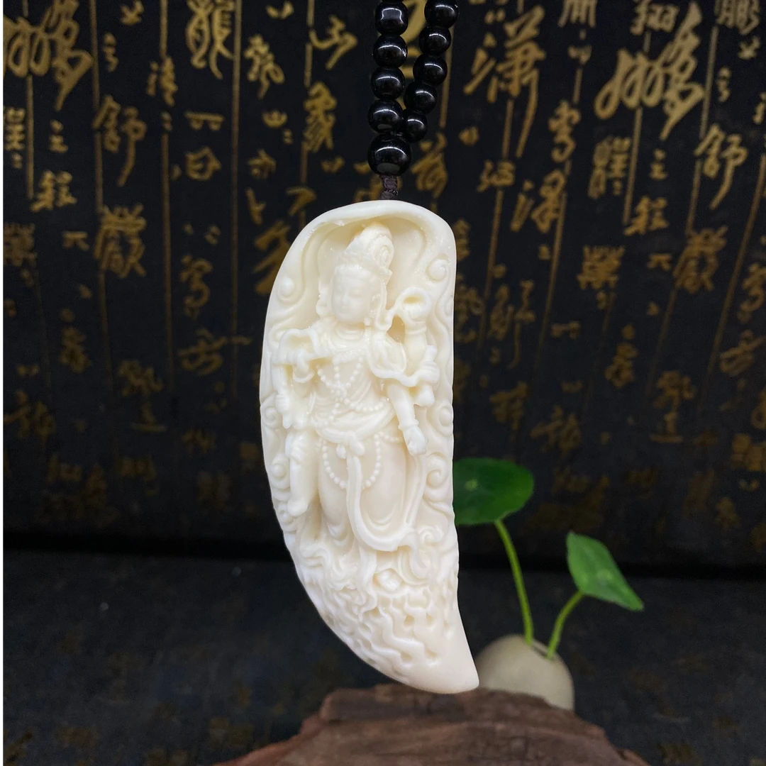 【六臂月牙观音】创意手把件佛首观音头人物佛像文玩汽车挂件装饰