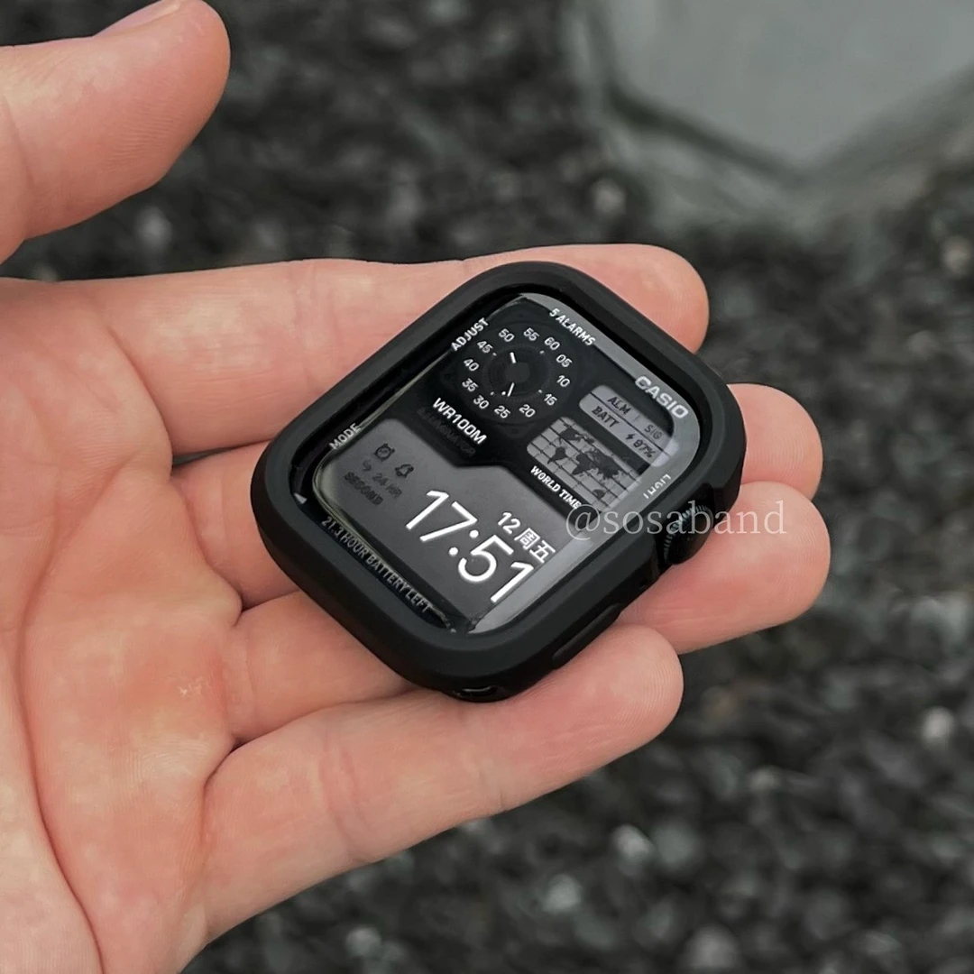 SosaBand百搭立体切割硅胶适用苹果手表带AppleWatch456iwatch789