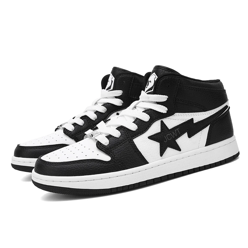 猿人头2025新款男女同款舒适时尚潮流百搭拼色情侣高帮板鞋