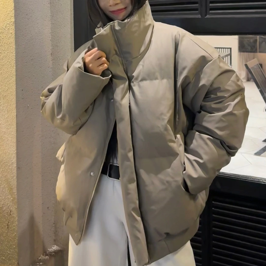 【大姗专属】男女同款2025加厚款免洗皮保暖立领时尚潮流百搭款棉服