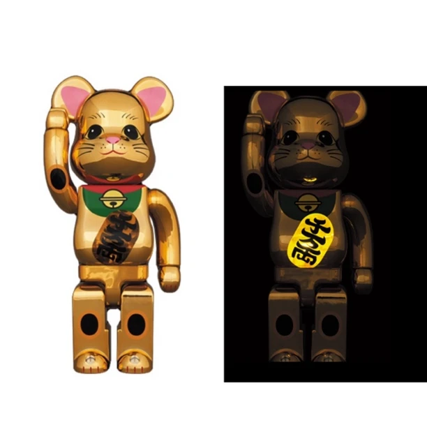 BE@RBRICK积木熊 招财猫千万两 亮灯 400％
