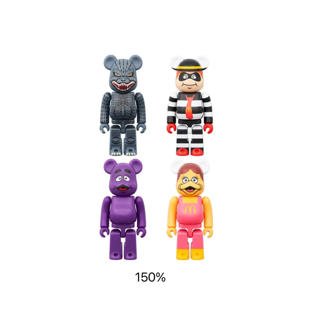 Bearbrick 积木熊 哥斯拉大战麦当劳联名 150%  一套