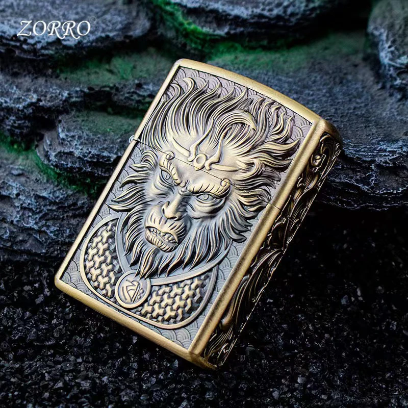 ZORRO佐罗全新复古秋季新款手工精雕悟空煤油打火机