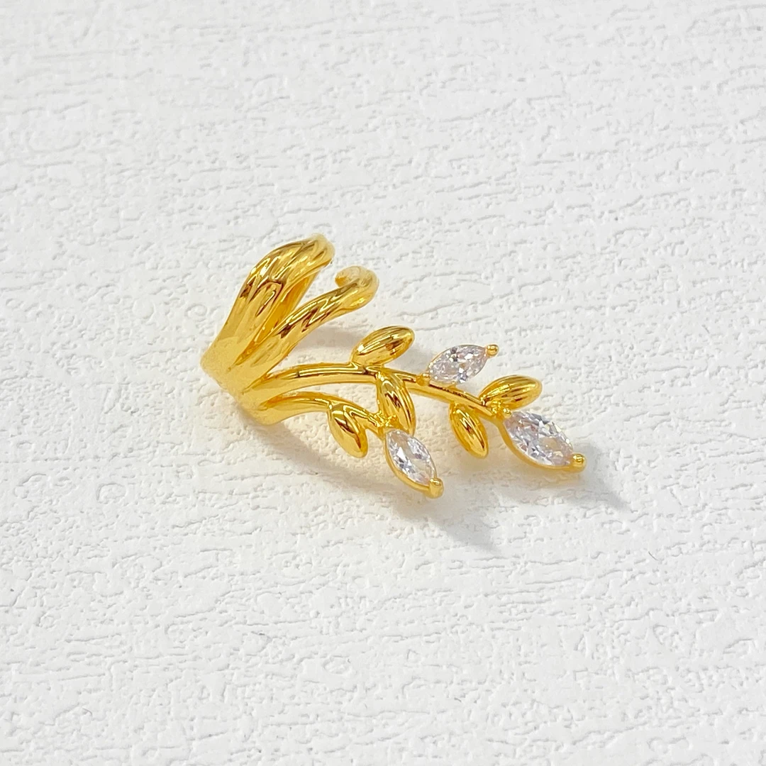 铜合金耳饰 木木（RZ3209） 单只装大麦穗左右耳骨夹