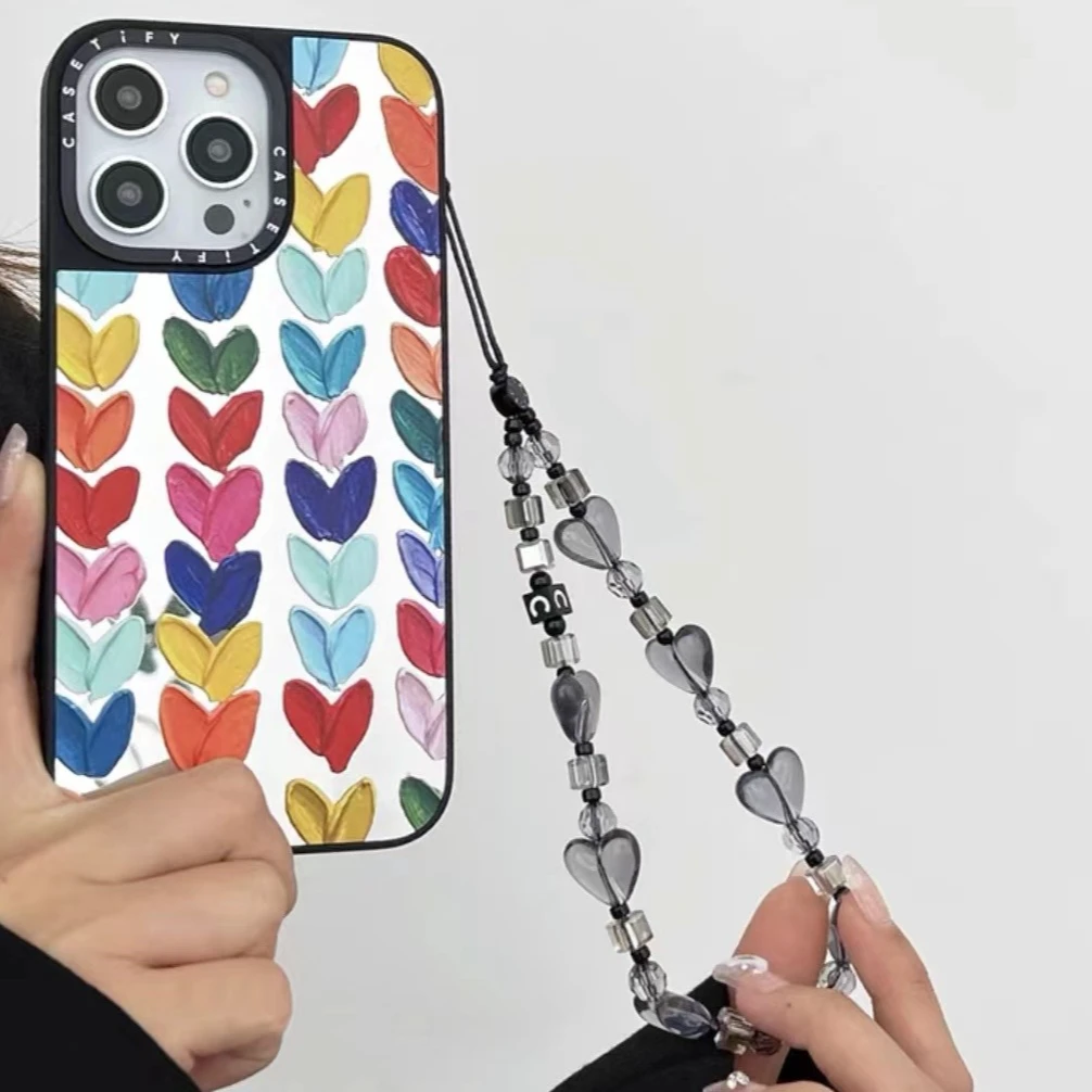 木木（RZ1366）预售  桃心串珠手机链挂件