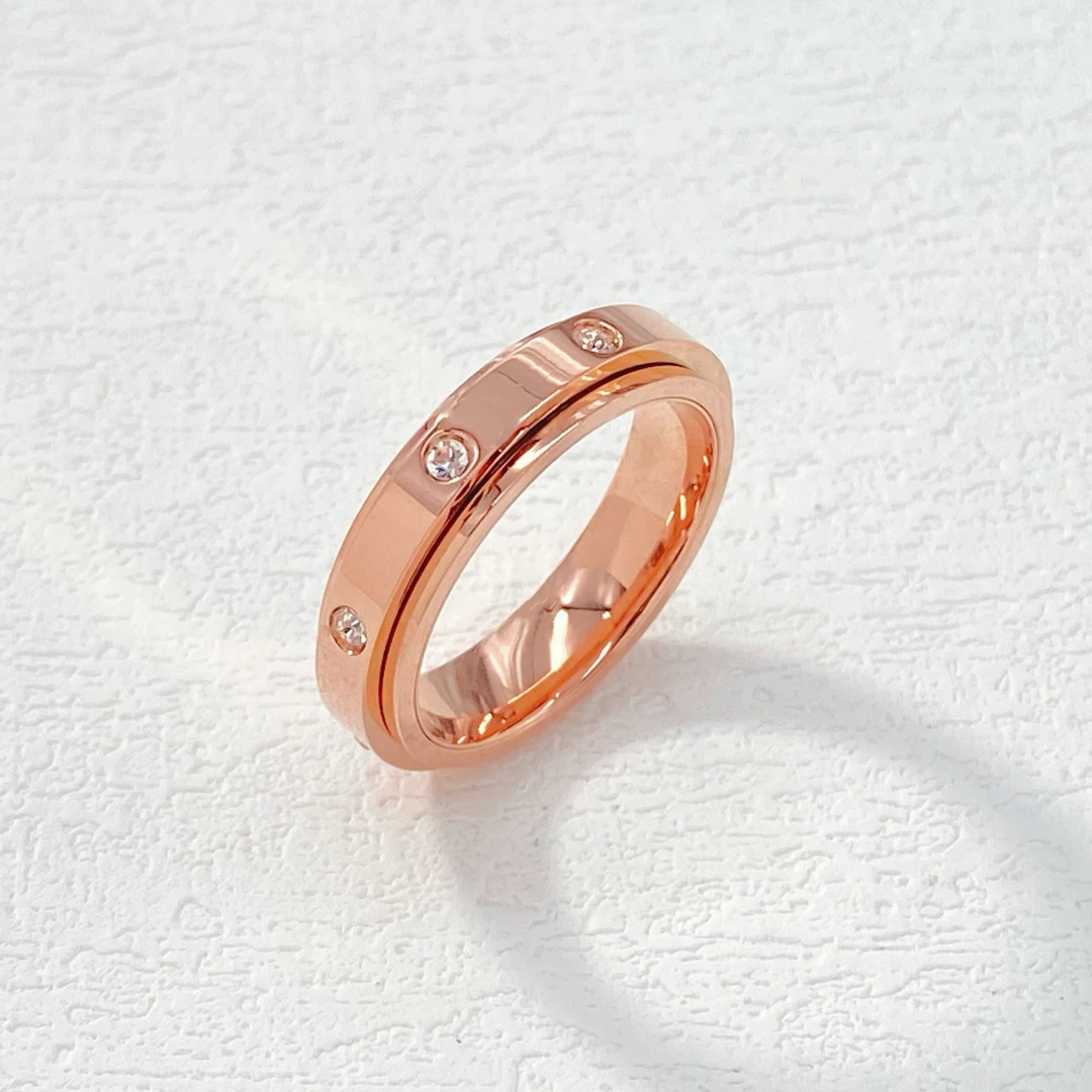 钛钢戒指  ——木木 （ZF728） 转动戒指