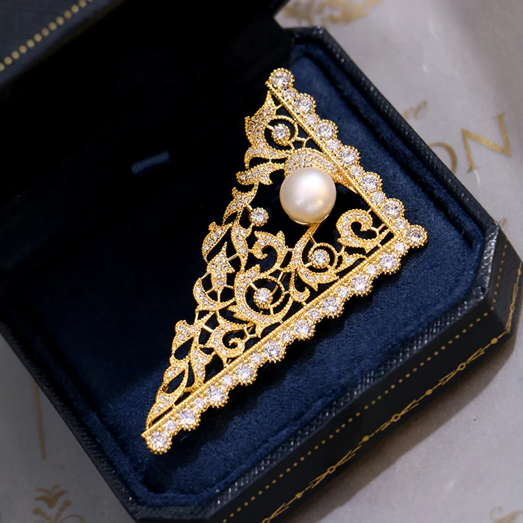 D.M.D/迪曼达 合金胸针 d509洛可可胸针高档女简约时尚百搭胸花